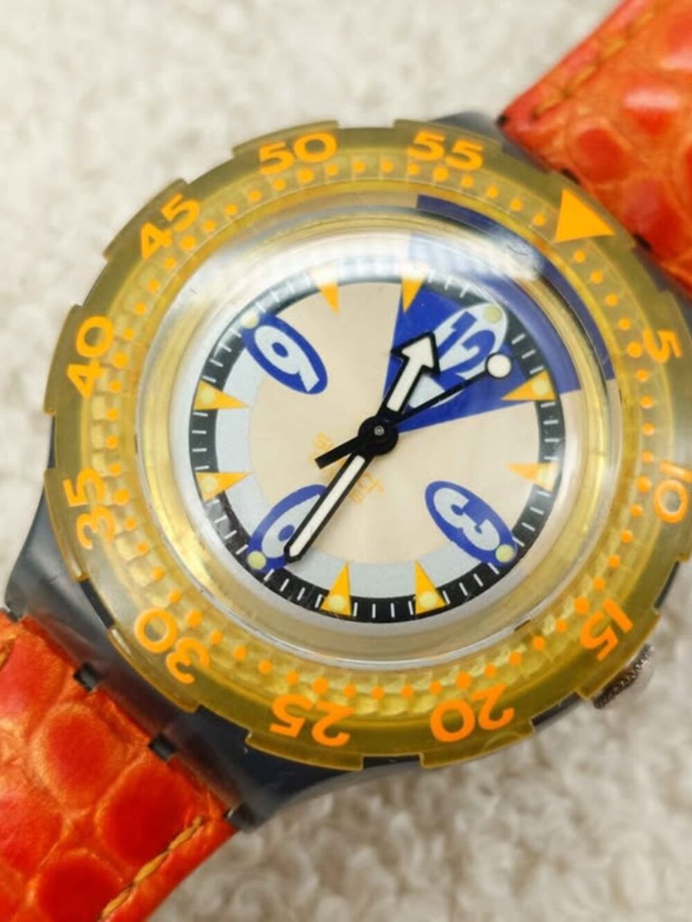 Swatch Men’s Watch Scuba Starflash SDM103 Vintage Diver 200M 38mm New Battery - Picture 2 of 8